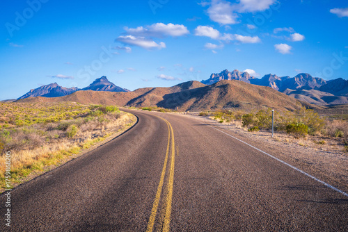 roadtrip in the beautiful nature of big bend national park in texas in the usa