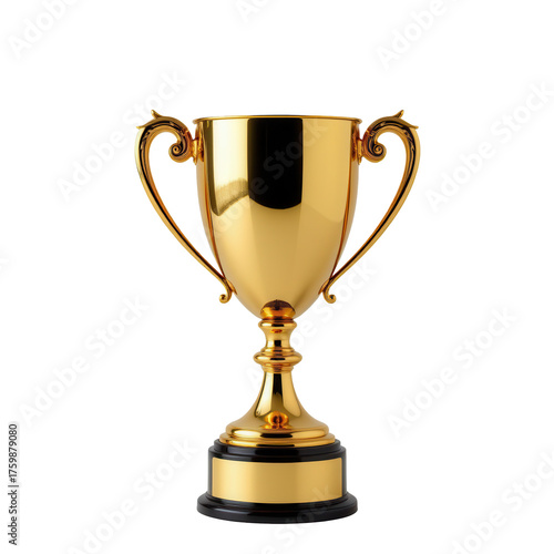 Wallpaper Mural Golden Trophy Award on Isolated Background for Celebration Events Torontodigital.ca