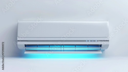 Elegant Premium Air Conditioner – Modern Cooling Device with Glowing Light Overlay