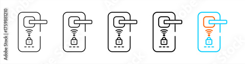 Security icon set multiple style collection