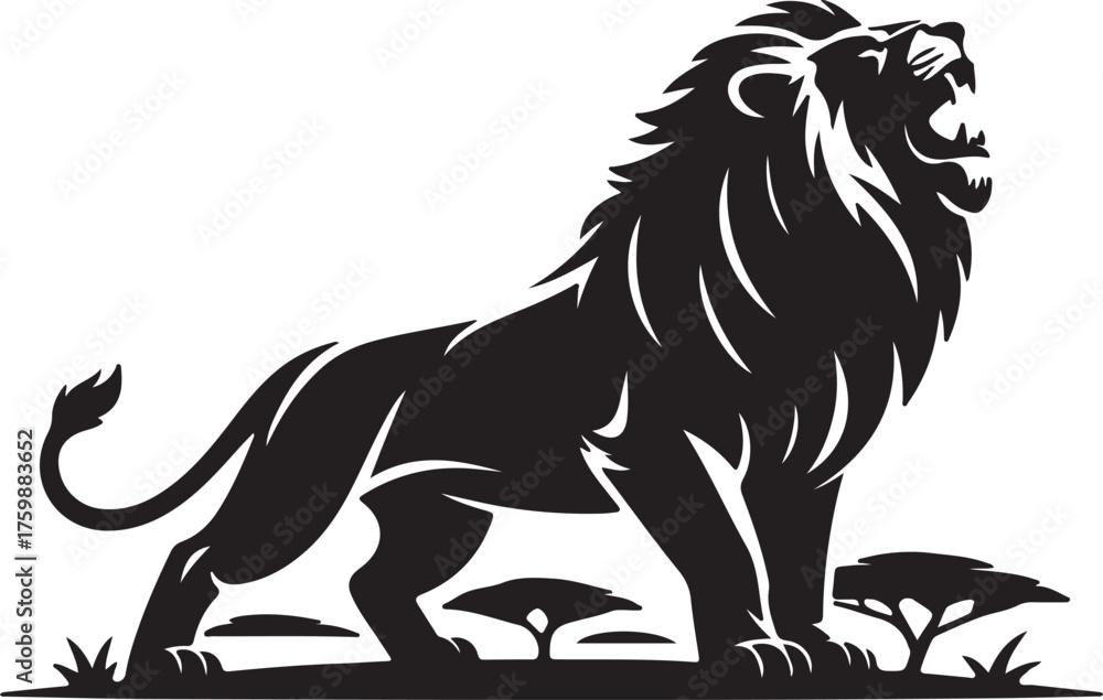 Fototapeta premium Majestic animal portrait clean vector illustration