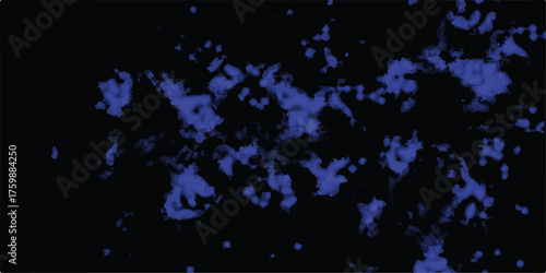 Snowflakes on dark background. white icy snowflakes isolated on blue background, natural background. blue crystalline powder on a black background.Black and blue grunge. Monochrome.