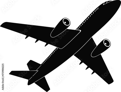 airplane vector illustration on white background