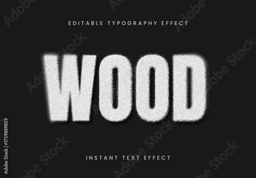 White Grain Text Effect Dusty Rough Font