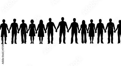 A Diverse Group Holding Hands Symbol of Unity, Community, and Human Connection