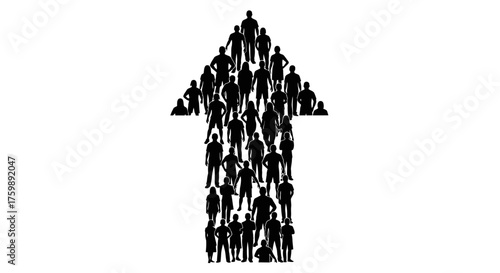 Arrow of People Symbol of Growth, Progress, and Collective Achievement - Unity Concept