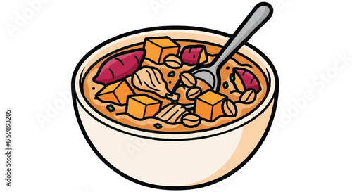 Trail mix outline icon vector