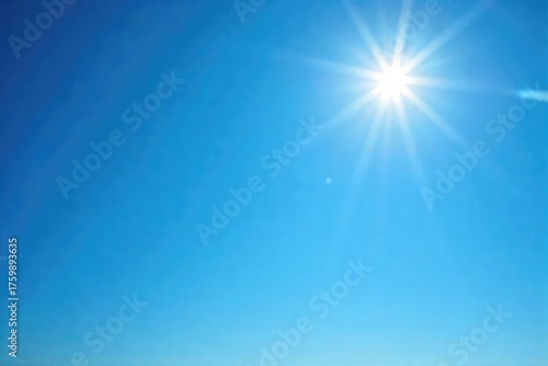 Wallpaper Mural Vast, cloudless expanse of deep blue sky, sun shining brightly, perfect for a serene and peaceful background Ideal for travel, nature, and weather-related projects , climate, outdoor, background Torontodigital.ca