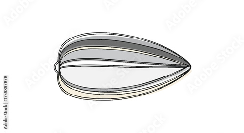 Sunflower seed outline icon vector