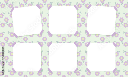 Cute notepad and memo pad poster background