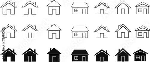 Minimalist House Icon Collection