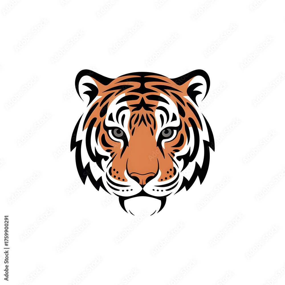 Fototapeta premium tiger head illustration