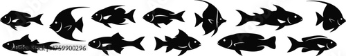 Silhouette Fish Collection – Vector Marine Animal Icons