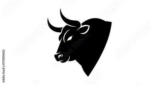 head of a bull silhottee