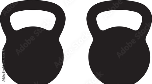 kettlebell icon, kettlebell silhouette vector icon illustration