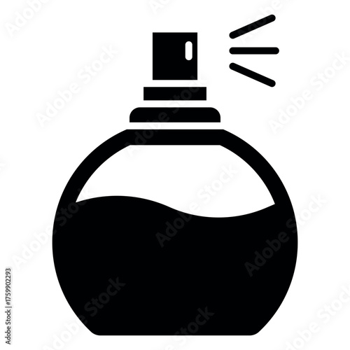 Perfume Bottle Icon – Elegant Fragrance Symbol in Flat Design