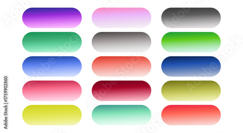 Wallpaper Mural set of  gradient buttons Torontodigital.ca