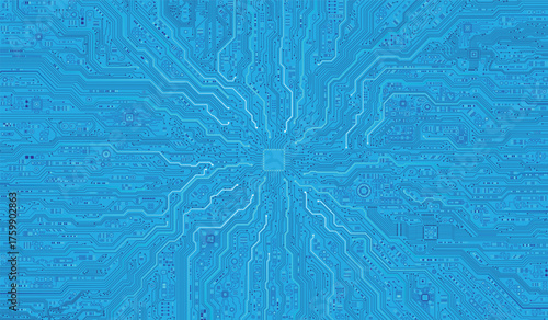 CPU Chip on Motherboard. Central Computer Processors CPU concept. Quantum computer large data processing database concept. Futuristic microchip processor. Digital chip.