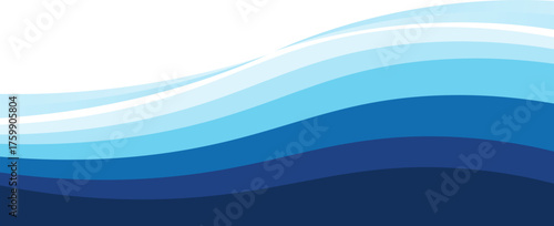 Abstract Wave Pattern with Blue Gradient Horizontal Background Design. modern