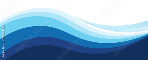 Abstract Wave Pattern with Blue Gradient Horizontal Background Design. modern