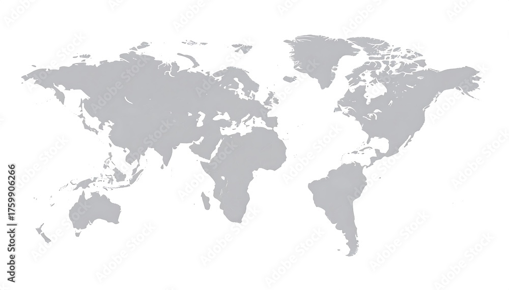 Obraz premium World Map Vector Illustration Global Continent Geography.