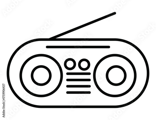 retro radio vector illustration icon 