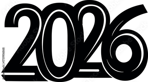 2026 silhouette vector typography 