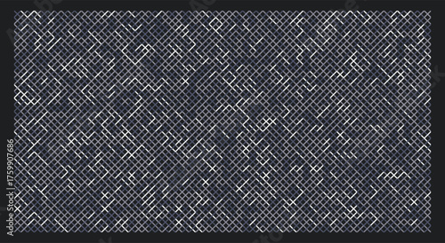 Abstract Geometric Cross Pattern Digital Art | Modern Minimalist Monochrome Grid Mosaic Texture | Cool Slate Gray and White Generative Background for Print and Web Design
