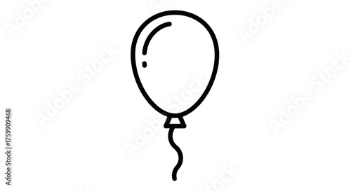 A Simple Balloon Design on Black Background Suitable for Various Design Projects