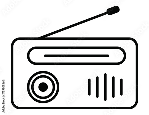 radio icon vector illustration