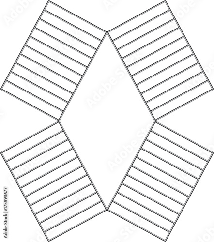 Abstract geometric diamond pattern background with parallel lines and square shapes