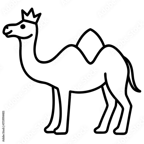 camel on a white background