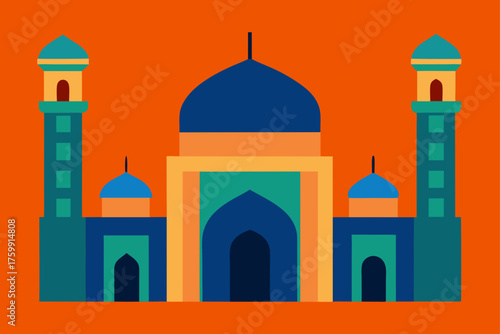 taj mahal vector illustration