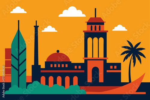 taj mahal silhouette