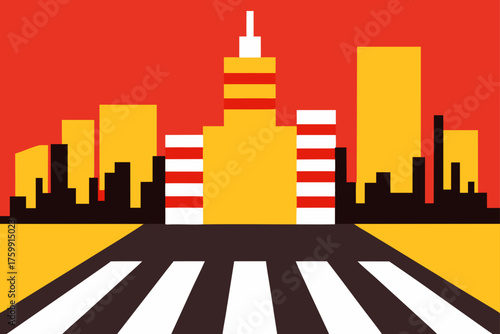 abstract city skyline