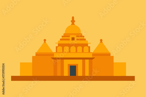 vector illustration of a temple