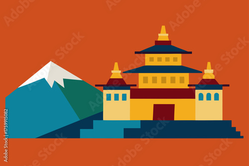 vector illustration of a castle