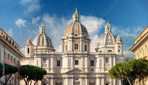 front view of basilica san giovanni in laterano rome italy