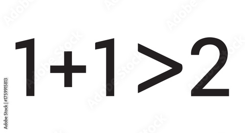 Mathematical equation 112 isolated on transparent background