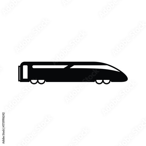 train icon in flat style. Subway vector illustration on isolated background. Transport sign business concept.