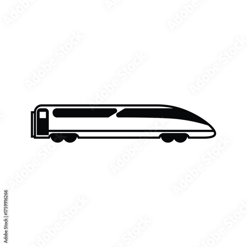 train icon in flat style. Subway vector illustration on isolated background. Transport sign business concept.