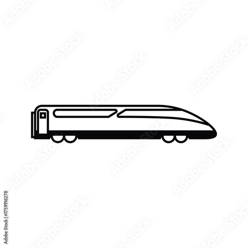 train icon in flat style. Subway vector illustration on isolated background. Transport sign business concept.
