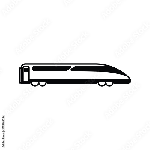 train icon in flat style. Subway vector illustration on isolated background. Transport sign business concept.