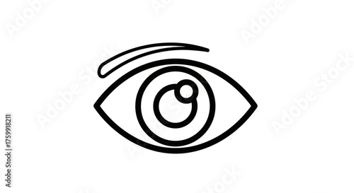 Abstract Eye Illustration On Black Background Suitable For Concept Artwork and Design