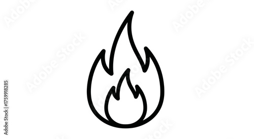 Abstract Fire Illustration Against A Dark Background Depicting Energy and Warmth
