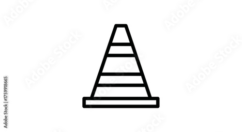 Abstract Geometric Cone In Black Representing Shape and Architecture Aesthetics