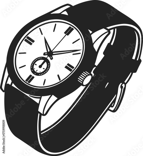 vector illustration of wristwatch