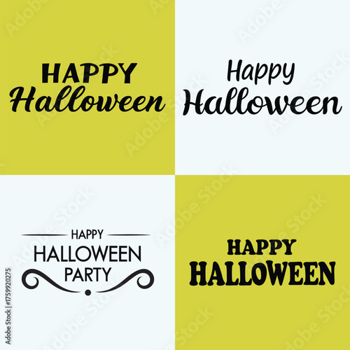 Elegant Halloween Typography Lettering Set
