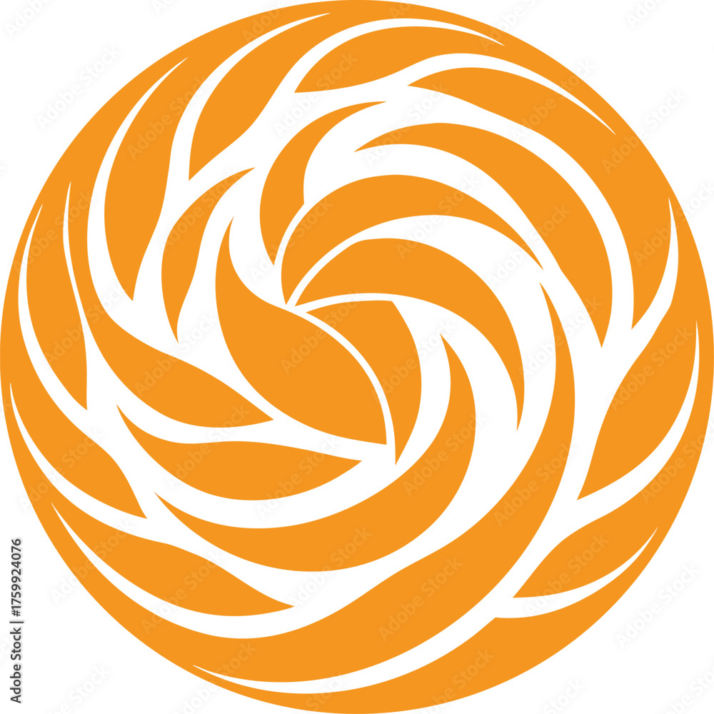 Obraz premium Circular grain flow texture abstract handcrafted design