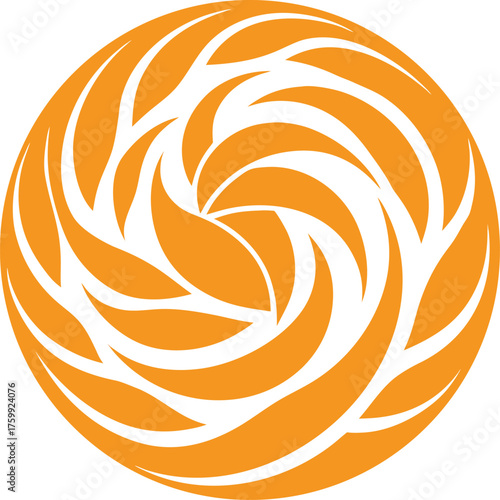 Circular grain flow texture abstract handcrafted design